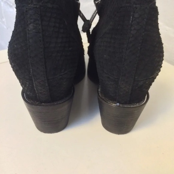 Ash Moka textured leather booties black size 36M - Picture 4 of 8